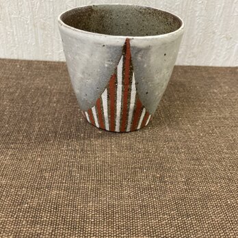 彩泥フリーカップ（縦縞）の画像