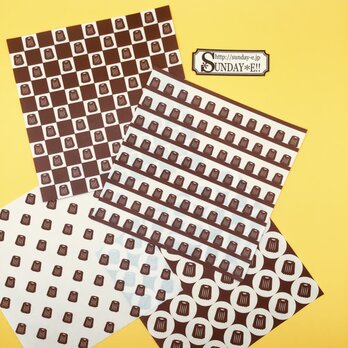 カヌレ柄の　折り紙デザインペーパーの画像