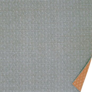 風呂敷　両面染ふろしき　鮫小紋 / 麻型　綿100％ 　グリーン/錆朱　50cmx50cmの画像