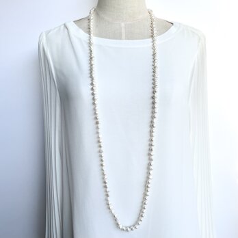 【SALE/50%off】N°8-Rope Baroque pearl Necklace-120 All Knotの画像