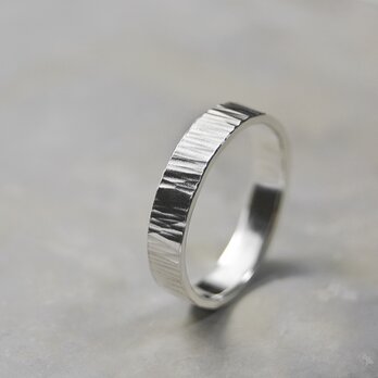 縦槌目 シルバーフラットリング 4.0mm幅 VERTICAL｜SILVER RING｜655の画像