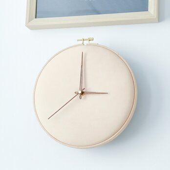 【切線派】シンプル 革壁掛け時計の画像