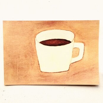 ①「コーヒータイム」ポストカード　※同柄3枚の画像