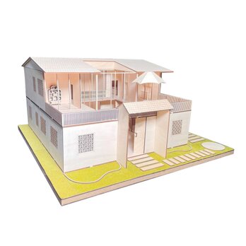 【模型製作】 木製ミニチュア オーダーメイド完成品 〈離島の民宿〉の画像