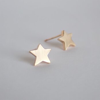 星のピアス ヘアライン｜Star Stud Earrings Hairlineの画像