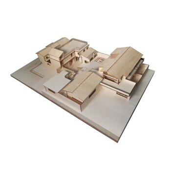【模型製作】 木製ミニチュア オーダーメイド完成品 〈町家旅館〉の画像