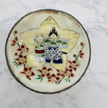 京焼　猫のお雛様　飾り皿の画像