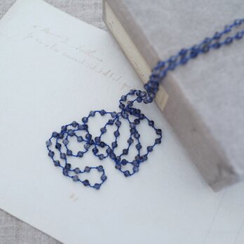 long necklace silk アイオライトの画像