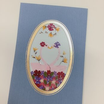 バレンタイン押し花メッセージカードの画像