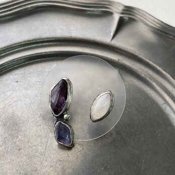 Amethyst, Iolite/ Moonstone Studsの画像