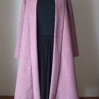 紬の着物から春色のコーディガン　絹