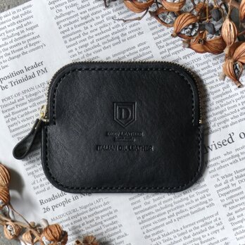 イタリア革の３wayカードケース／黒