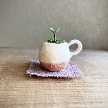 6313.bud 粘土の鉢植え マグカップの画像