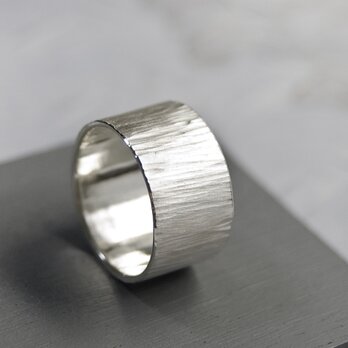 つや消し縦槌目 シルバーフラットリング 10.0mm幅 MATTE VERTICAL｜SILVER RING｜672の画像