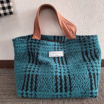 ★復活★再販★マドモアゼル・トート横型大きめ★ノスタルジーなツィードのバッグ★