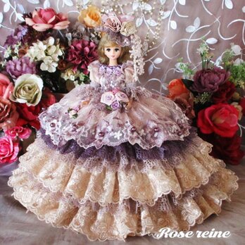 アンネローゼ王妃 薔薇の花園 アンティークモーブのロイヤルプリンセスドールドレスの画像