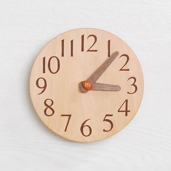 ﾊﾟﾝ 直径15cm 掛け時計 ﾌﾞﾅ【2213】の画像