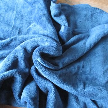 マイクロファイバー毛布　ベビー毛布サイズ 　ディープブルー　100Ⅹ140㎝　の画像
