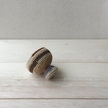 knit glass / クリーム　ベージュ　ブラウンの画像