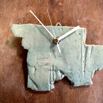 青磁　20cm掛け時計