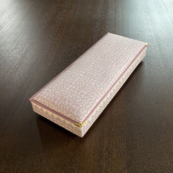 [floret pattern cartonnage] リバティ生地のジュエリーケース（ピンク）の画像