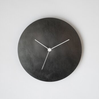 【受注製作】壁掛け時計−タイプ2/真鍮黒染め　minimal clock <DISK-type2> / brass blackの画像