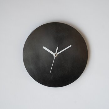 【受注製作】壁掛け時計−タイプ1/真鍮黒染め　minimal clock <DISK-type1> / brass blackの画像