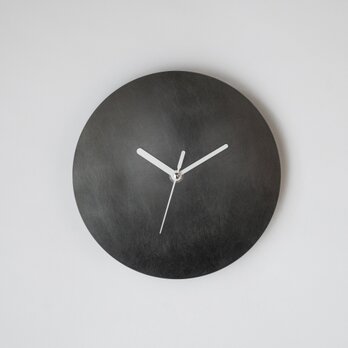 【受注製作】壁掛け時計−タイプ1/真鍮黒染め　minimal clock <DISK-type1> / brass blackの画像