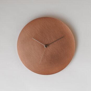 【受注製作】壁掛け時計−タイプ2/銅　minimal clock <DISK-type2> / copperの画像