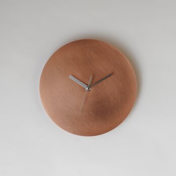【受注製作】壁掛け時計−タイプ1/銅　minimal clock <DISK-type1> / copperの画像