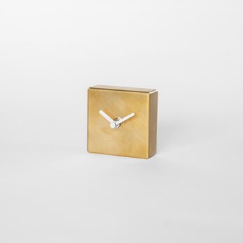 置き時計/真鍮　minimal table clock <SQUARE> / brassの画像
