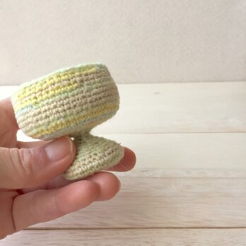 knit glass/ライム　クリーム　レモンの画像