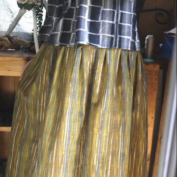 ウールの着物からギャザースカートの画像