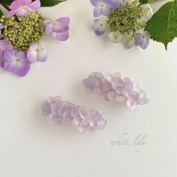 紫陽花アナベルのバレッタ〜pastel magic〜の画像