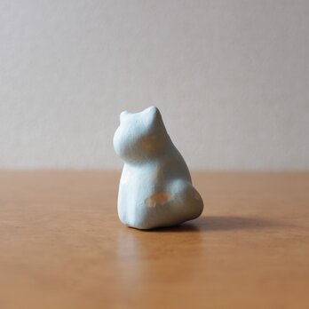 陶　彫刻　背筋シュッと猫 空シリーズの画像