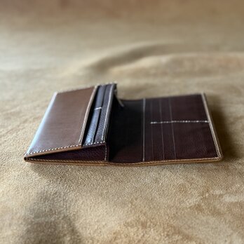 本革長財布　キャメル　高級イタリアンレザー使用