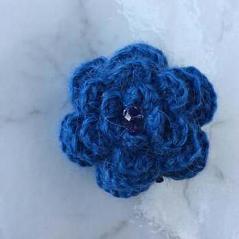お花のポニーフック（ブルー）の画像