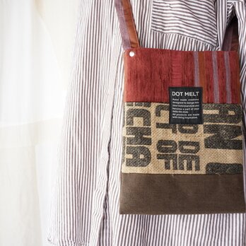 ○sale20%off○coffee mini shoulderbag 〈ストライプ〉の画像