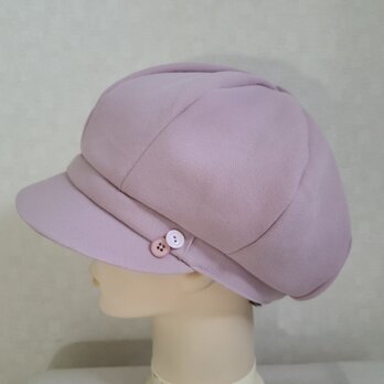 魅せる帽子☆春の新作♪ふんわり桜色☆薄手ウールのキャスケット～ピンクの画像