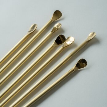 真鍮のマドラー ＜スティック＞  minimal bar spoon <stick> /brassの画像
