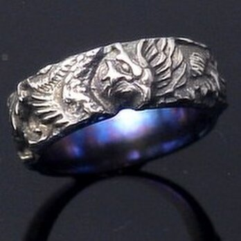 チタンの鳳凰の結婚指輪の画像