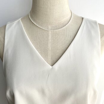 Plain Tiny Pearl Necklace 40 -Tansui Pearl