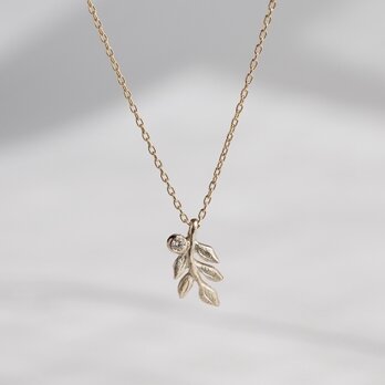 Foliage diamond tiny necklace [P088K10(D)]の画像