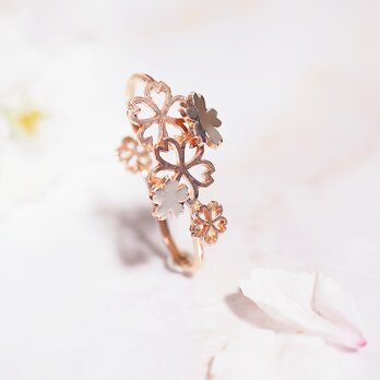 Sakura Blossom *〜桜のイヤーカフ〜* (silver×pink gold)の画像