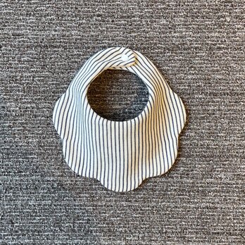 : mokumoku stripe : ベビースタイ　８重ガーゼの画像