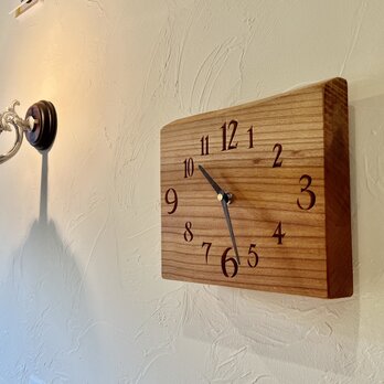 木製時計 sora 壁掛け 欅の画像