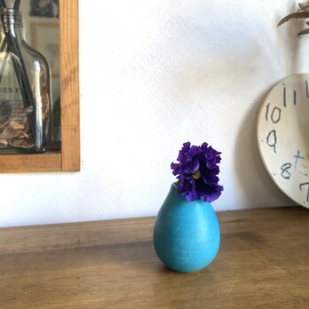 cちいさい花瓶　ターコイズブルー