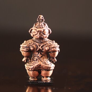 恵比寿田遺跡　豆遮光器土偶 ペンダント　 （659-543/純銅製）の画像