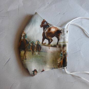 再販：競馬柄の立体マスクの画像