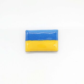 【売上50%寄付】ウクライナ国旗の七宝焼ピンブローチ【受注制作】の画像